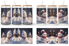3D Cute Snowman Glass Can Wraps Product Image 4
