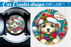 Car Coaster | Fabric applique | 3D Christmas coaster Product Image 1