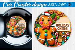 Car Coaster | Fabric applique | 3D Christmas coaster Product Image 1