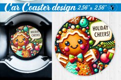 Car Coaster | Fabric applique | 3D Christmas coaster Product Image 1