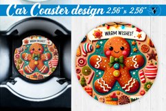 Car Coaster | Fabric applique | 3D Christmas coaster Product Image 1