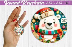 Keychain sublimation | Fabric applique | 3D Christmas Product Image 1