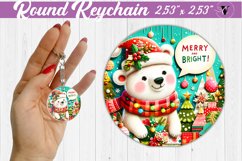 Keychain sublimation | Fabric applique | 3D Christmas Product Image 1