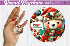 Keychain sublimation | Fabric applique | 3D Christmas Product Image 1