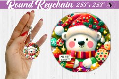 Keychain sublimation | Fabric applique | 3D Christmas Product Image 1