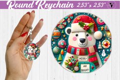 Keychain sublimation | Fabric applique | 3D Christmas Product Image 1