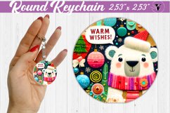 Keychain sublimation | Fabric applique | 3D Christmas Product Image 1