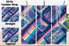 3D pixel rainbow, seamless glitch design, Y2K retro wrap, cyber nostalgia tumbler, 3D tech pattern, vintage pixel art, seamless cyber rainbow, retro glitch effect, 3D Y2K tech, nostalgia wave design, 3D cyber Y2K glitch, pixelated rainbow retro design