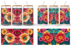 3D Daisy Flowers Glass Can Wraps Product Image 4
