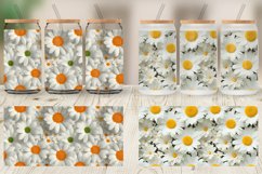Glass Can Wraps 3D Daisy Flowers Product Image 6