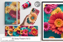 Digital Paper 3D Daisy Flowers Product Image 1