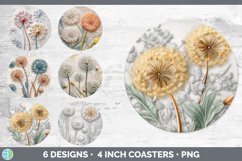 Bundle of six 3D Round Coaster designs.