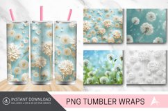 3D Dandelion Flowers Tumbler Wrap Product Image 1