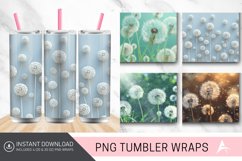 3D Dandelion Flowers Tumbler Wrap Product Image 1