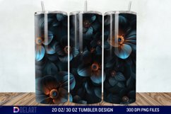 3D Dark floral Tumbler Wrap Product Image 1