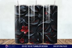 3D Dark floral Tumbler Wrap Product Image 1