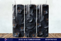 3D Dark floral Tumbler Wrap Product Image 1