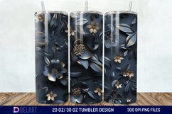 3D Dark floral Tumbler Wrap Product Image 1