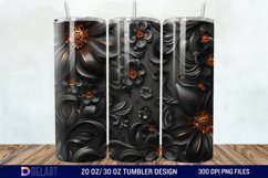 3D Dark floral Tumbler Wrap Product Image 1