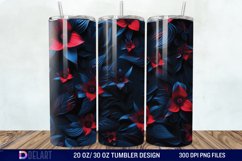 3D Dark floral Tumbler Wrap Product Image 1