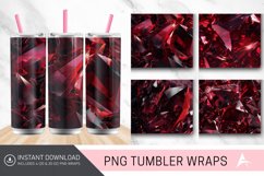 3D Dark Red Holographic Crystal Tumbler Wrap Product Image 1