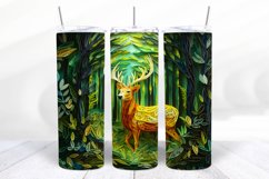 3D Deer 20 oz Skinny Tumbler Wrap Design