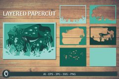 Layered papercut | Sea paper cut | Sea papercut Product Image 1
