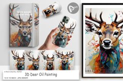 Digital Paper 3D Deer Painting Product Image 1