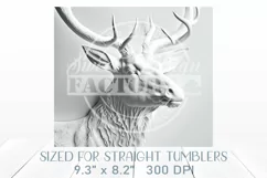 3D tumbler wrap, 3D deer tumbler design Product Image 2