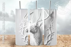 3D tumbler wrap, 3D deer tumbler design Product Image 1