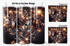 3D Diamond Heart 20/30oz Skinny Tumbler Product Image 1
