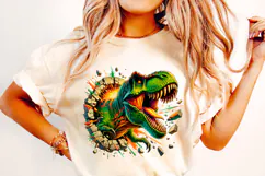 3D Dinosaur Png Sublimation, Kids Png, Dinosaur Hole,Toddler Product Image 2