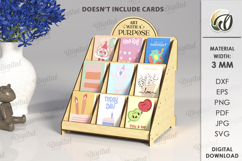 3D Display Stand Laser Cut . Wooden Stand SVG Product Image 1