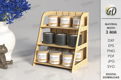3D Display Stand Laser Cut . Wooden Stand SVG Product Image 1