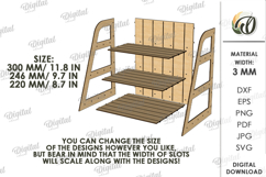 3D Display Stand Laser Cut . Wooden Stand SVG Product Image 2