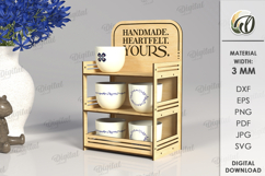 3D Display Stand Laser Cut . Wooden Stand SVG Product Image 1