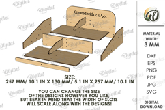 3D Display Stand Laser Cut . Wooden Stand SVG Product Image 2