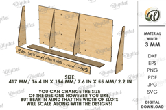 3D Display Stand Laser Cut . Wooden Stand SVG Product Image 2