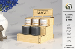 3D Display Stand Laser Cut . Wooden Stand SVG Product Image 1