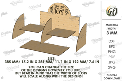 3D Display Stand Laser Cut . Wooden Stand SVG Product Image 2