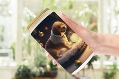 3D Dog Christmas Glass Can Wraps Product Image 2