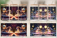 3D Dog Christmas Glass Can Wraps Product Image 3