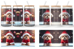 3D Dog Cute Christmas Glass Can Wraps Product Image 3