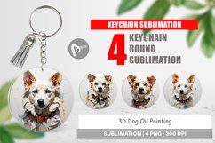 Keychain 3D Dog Painting Product Image 1