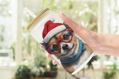 3D Dog Wearing Glasses Glass Can Wraps Product Image 2