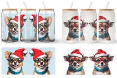 3D Dog Wearing Glasses Glass Can Wraps Product Image 5