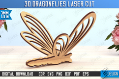 3D Dragonfly | Summer Design | Decorative Dragonfly | CNC Product Image 1