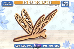 3D Dragonfly | Summer Design | Decorative Dragonfly | CNC Product Image 1