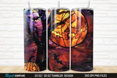 3D Stained Glass Halloween 20/30oz Skinny Tumbler Product Image 1