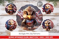 Wind Spinner 3D Eagle 4th July Patriotic Product Image 1
